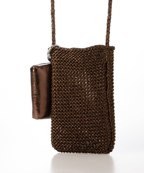 cache cache(カシュ カシュ)の「カシュカシュ cachecache / メタリックニットスマホショルダーバッグ(ショルダーバッグ・レディース・シルバー/ブラウン/ブラック/ゴールド・FREE)」の12枚目の写真