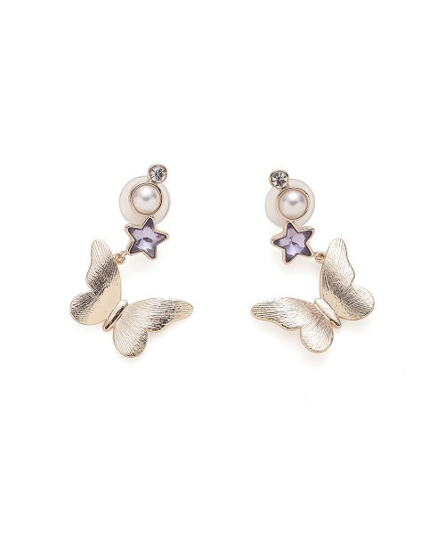 ANNA SUI（アナスイ）の「【LILY BROWN×ANNA SUI】バタフライスターピアス（ピアス（両耳用）・レディース・シルバー/ゴールド・FREE）」の2枚目の写真