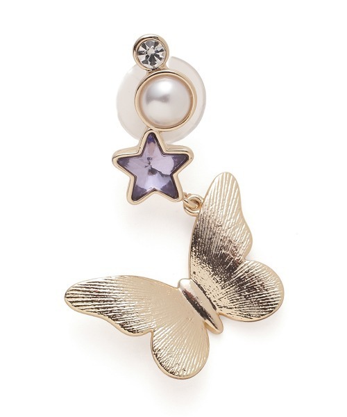 ANNA SUI（アナスイ）の「【LILY BROWN×ANNA SUI】バタフライスターピアス（ピアス（両耳用）・レディース・シルバー/ゴールド・FREE）」の8枚目の写真