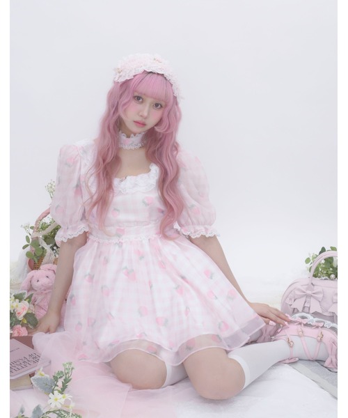ワンピース Fiorforte baby doll onepiece pink baby doll onepiece（ワンピース）｜Fiorforte（フィオルフォルテ）の