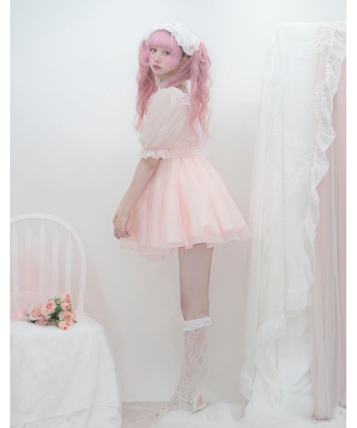 Fiorforte(フィオルフォルテ)の「baby doll onepiece(ワンピース・レディース・ピンク/ホワイト/チェック・FREE)」の6枚目の写真