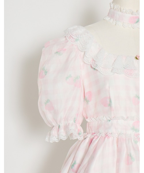 Fiorforte(フィオルフォルテ)の「baby doll onepiece(ワンピース・レディース・ピンク/ホワイト/チェック・FREE)」の11枚目の写真