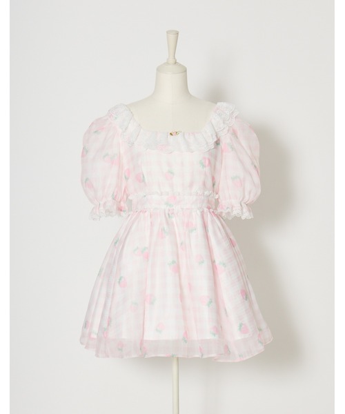 Fiorforte(フィオルフォルテ)の「baby doll onepiece(ワンピース・レディース・ピンク/ホワイト/チェック・FREE)」の17枚目の写真