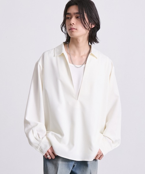 EMMA CLOTHES(エマクローズ)の「ステンレスチェーンネックレス(サージカルステンレス304)(ネックレス・メンズ・シルバー・FREE)」の6枚目の写真