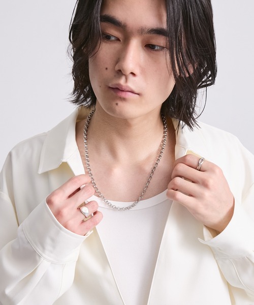 EMMA CLOTHES(エマクローズ)の「ステンレスチェーンネックレス(サージカルステンレス304)(ネックレス・メンズ・シルバー・FREE)」の21枚目の写真
