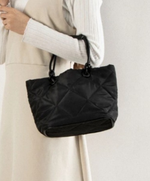CACHELLIE（カシェリエ）の「QUILTING TOTE（トートバッグ・レディース・ブラック/グレー/カーキ・FREE）」の9枚目の写真