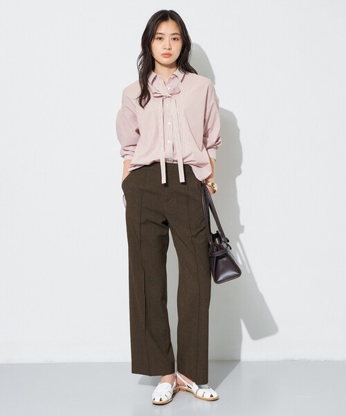 INDIVI(インディヴィ)の「【UVケア/接触冷感】リネン風チェックストレートパンツ(その他パンツ・レディース・ブラウン系その他2/チャコールグレー・13/15 /05/36/38/40)」の21枚目の写真