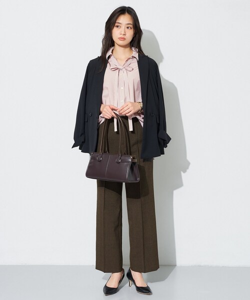 INDIVI(インディヴィ)の「【UVケア/接触冷感】リネン風チェックストレートパンツ(その他パンツ・レディース・ブラウン系その他2/チャコールグレー・13/15 /05/36/38/40)」の22枚目の写真
