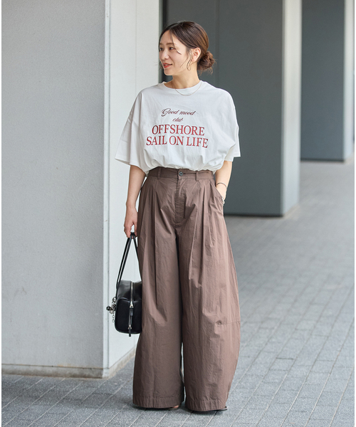 JOURNAL STANDARD(ジャーナルスタンダード)の「50コットンスーパーワイドコクーン パンツ(その他パンツ・レディース・グレー/ブラウン・38/36)」の4枚目の写真