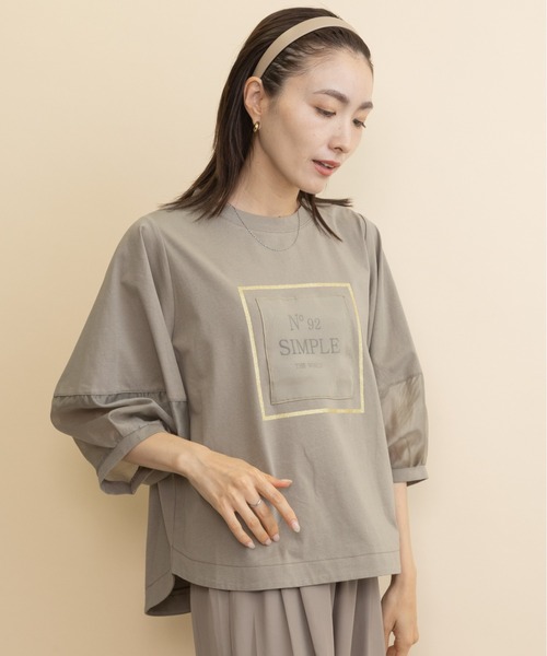 lodie(ロディ)の「”No 92" ロゴモチーフデザインT(Tシャツ/カットソー・レディース・ベージュ/チャコールグレー/ブラック・FREE)」の22枚目の写真