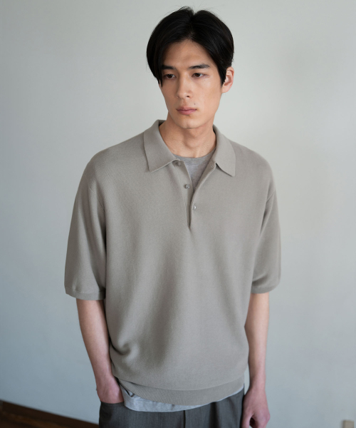 BLANKROOM(ブランクルーム)の「トレンポロニット_WASHED BEIGE(ニット/セーター・メンズ・その他・3/4/1/2)」の3枚目の写真