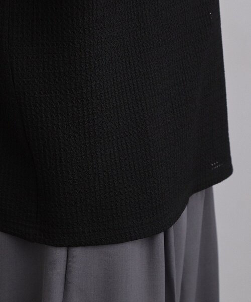 tk.TAKEO KIKUCHI(ティーケータケオキクチ)の「【ソフトタッチ】ルーズスキッパーポロシャツ/ソフト肌触り/オーバーサイズ/ルーズ/ドロップショルダー/通気性(Tシャツ/カットソー・メンズ・オフホワイト/ブラック・01/03/02)」の20枚目の写真
