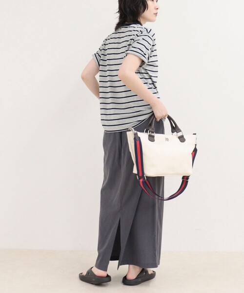 fredy emue(フレディエミュ)の「【汗ジミ軽減】ボーダーTシャツ(Tシャツ/カットソー・レディース・ホワイト系その他/グレー系その他/ブラウン系その他/ピンク系その他・38)」の7枚目の写真