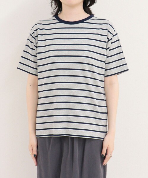 fredy emue(フレディエミュ)の「【汗ジミ軽減】ボーダーTシャツ(Tシャツ/カットソー・レディース・ホワイト系その他/グレー系その他/ブラウン系その他/ピンク系その他・38)」の16枚目の写真