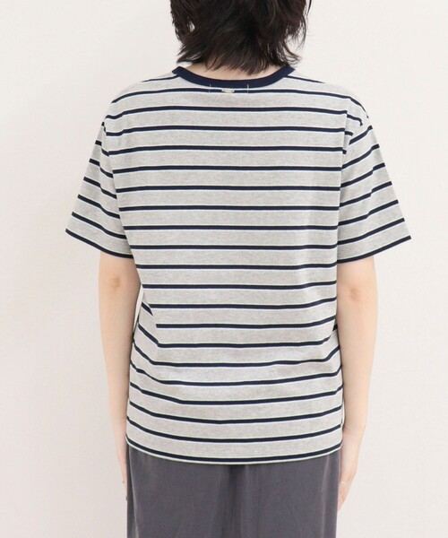 fredy emue(フレディエミュ)の「【汗ジミ軽減】ボーダーTシャツ(Tシャツ/カットソー・レディース・ホワイト系その他/グレー系その他/ブラウン系その他/ピンク系その他・38)」の18枚目の写真