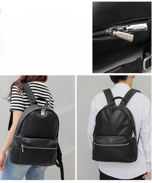 REGiSTA（レジスタ）の「REGiSTA Pu-Leather DayPack（バックパック/リュック・メンズ・ブラック・FREE）」の6枚目の写真