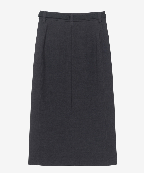 MIND BRIDGE WOMEN（マインドブリッジウーマン）の「[COUTURE]Hラインベルト付きスリットスカート - 2カラー（スカート・レディース・ブラック/チャコール・55/66）」の7枚目の写真