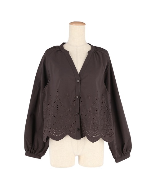 coca(coca)(コカ)の「\速乾/スカラップレースブラウス(シャツ/ブラウス・レディース・ブラウン/ホワイト・L/M/S)」の21枚目の写真