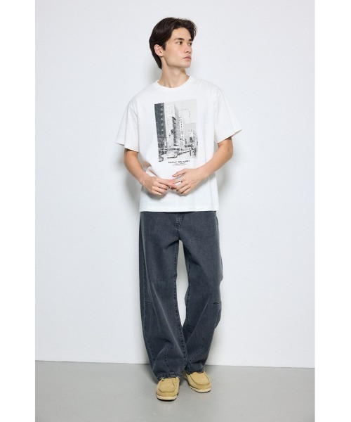 AZUL by moussy(アズールバイマウジー)の「フォトプリント半袖TEE(Tシャツ/カットソー・メンズ・ホワイト/ブラック・MEDIUM/LARGE)」の10枚目の写真
