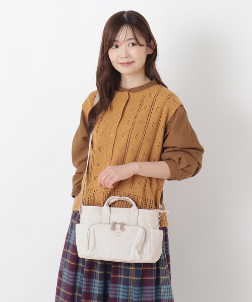 one'sterrace(ワンズテラス)の「anello コリー2WAYミニトート(トートバッグ・レディース・ブラック系8/グレー系4/アイボリー系8・99)」の11枚目の写真