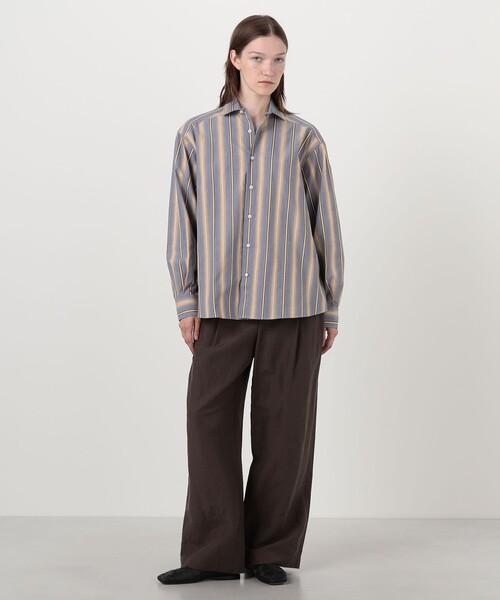 BASERANGE（ベースレンジ）の「BASERANGE CLAUDE シャツ（シャツ/ブラウス・レディース・ブルー系その他・XS）」の2枚目の写真