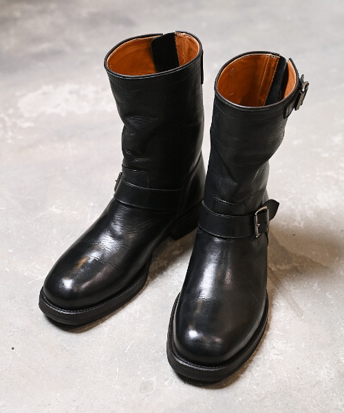 EARLE(アール)の「EARLE アール / Court engineer boots ステアレザーエンジニアブーツ / ER6210(ブーツ・メンズ・ベージュ/ブラック・40/41/42/43)」の1枚目の写真