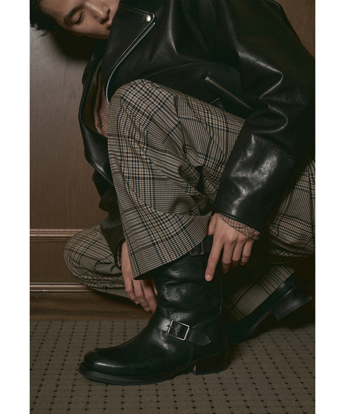 EARLE(アール)の「EARLE アール / Court engineer boots ステアレザーエンジニアブーツ / ER6210(ブーツ・メンズ・ベージュ/ブラック・40/41/42/43)」の5枚目の写真