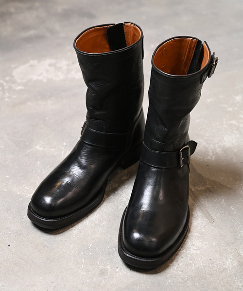 EARLE(アール)の「EARLE アール / Court engineer boots ステアレザーエンジニアブーツ / ER6210(ブーツ・メンズ・ベージュ/ブラック・40/41/42/43)」の8枚目の写真