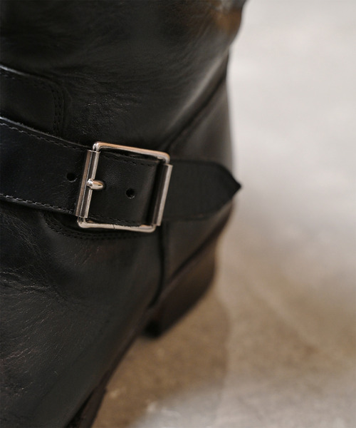 EARLE(アール)の「EARLE アール / Court engineer boots ステアレザーエンジニアブーツ / ER6210(ブーツ・メンズ・ベージュ/ブラック・40/41/42/43)」の11枚目の写真
