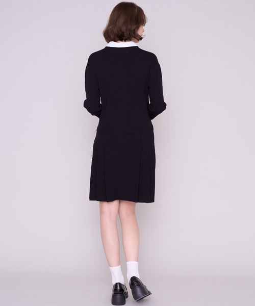 MISCH MASCH(ミッシュマッシュ)の「2026秋冬新作 シャツ襟付きボウタイプリーツミニニットワンピース(ワンピース・レディース・ブラウン/ブラック・フリ-)」の11枚目の写真