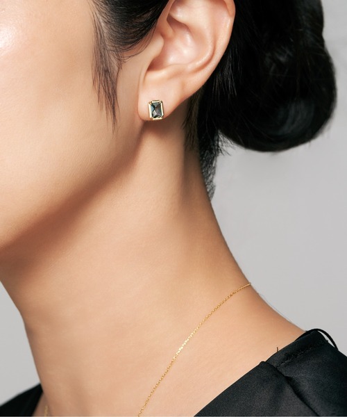 Jewel closet by L&Co.(ジュエルクローゼットバイエルアンドコー)の「K10 カラーストーン ピアス(ピアス(両耳用)・レディース・ゴールド系2/ゴールド系1/ゴールド系3・FREE)」の6枚目の写真