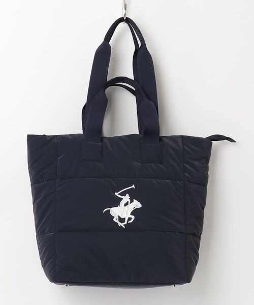 BEVERLY HILLS POLO CLUB(ビバリーヒルズポロクラブ)の「【BEVERLY HILLS POLO CLUB / ビバリーヒルズポロクラブ】ダブルハンドル パファートートバッグ(ショルダーバッグ・レディース・ネイビー/ブラック/グレイッシュベージュ・FREE)」の3枚目の写真