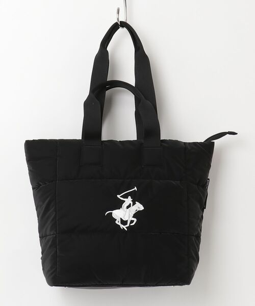 BEVERLY HILLS POLO CLUB(ビバリーヒルズポロクラブ)の「【BEVERLY HILLS POLO CLUB / ビバリーヒルズポロクラブ】ダブルハンドル パファートートバッグ(ショルダーバッグ・レディース・ネイビー/ブラック/グレイッシュベージュ・FREE)」の1枚目の写真