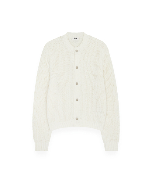 R-4(アールフォー)の「R-0067 / RAW COTTON CARDIGAN(WHITE)(カーディガン/ボレロ・メンズ・ホワイト・MEDIUM/LARGE)」の1枚目の写真