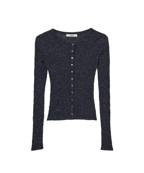 DEINET(ダイニット)の「BUTTON POINT PLEATS CARDIGAN IN CHARCOAL(カーディガン/ボレロ・レディース・その他・FREE)」の1枚目の写真