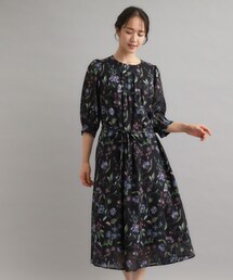 【洗える/カラー&無地展開あり】アーシャ柄 ジャカードワンピース