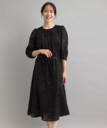 【洗える/カラー&無地展開あり】アーシャ柄 ジャカードワンピース