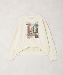 フォトプリントフラワーラインスウェット