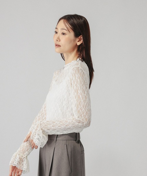 GLOBAL WORK(グローバルワーク)の「フレアスリーブレースプルオーバー/1046128(Tシャツ/カットソー・レディース・オフホワイト/ブラック・LARGE/MEDIUM)」の13枚目の写真