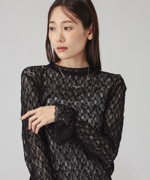 GLOBAL WORK(グローバルワーク)の「フレアスリーブレースプルオーバー/1046128(Tシャツ/カットソー・レディース・オフホワイト/ブラック・LARGE/MEDIUM)」の19枚目の写真