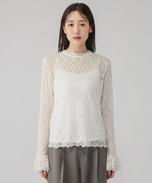 GLOBAL WORK(グローバルワーク)の「フレアスリーブレースプルオーバー/1046128(Tシャツ/カットソー・レディース・オフホワイト/ブラック・LARGE/MEDIUM)」の20枚目の写真