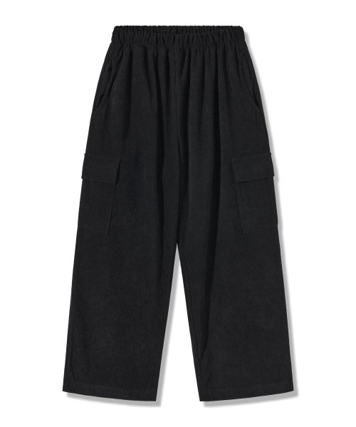 PIANER KIDS（ピアネールキッズ）の「コーデュロイ バンディング カーゴパンツ（ブラック）（その他パンツ・レディース・ブラック・S(120-130cm)/M(130-140cm)/L(140-150cm)/XL(150-160㎝)）」の5枚目の写真