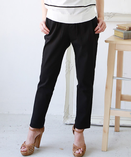 REAL CUBE（リアルキューブ）の「REAL CUBE やわらかストレッチサルエルパンツ（その他パンツ・レディース・ネイビー/ブラック/カーキ/オフホワイト・S/M）」の3枚目の写真