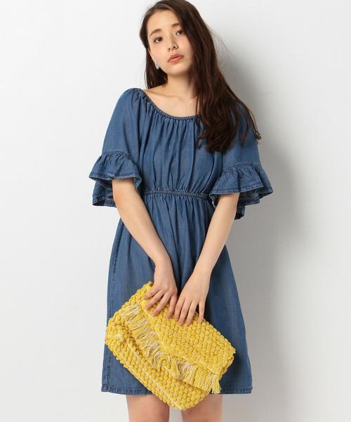 Another Edition（アナザーエディション）の「ジャカードフリンジクラッチバッグ/AEBC JQ FRNG CLT◆（ショルダーバッグ・レディース・ブラウン/イエロー/ライトブルー・FREE）」の9枚目の写真