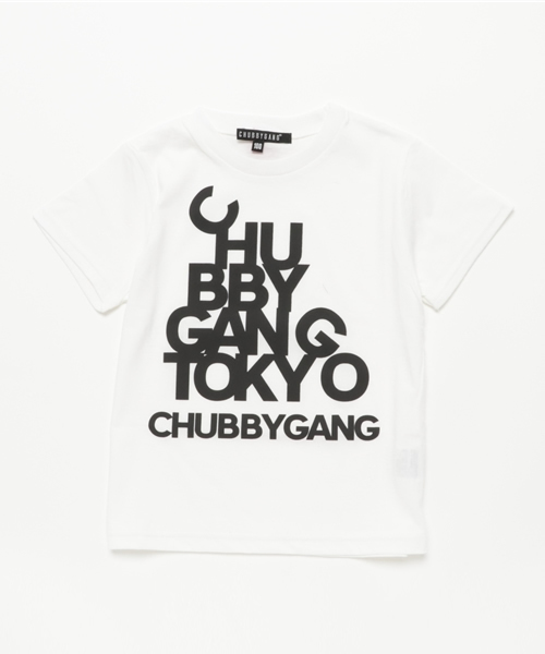 CHUBBYGANG(チャビーギャング)の「デザインロゴプリント半袖Tシャツ(Tシャツ/カットソー・キッズ・ブラック/ホワイト/ライトグレー・110/100/120/140/160/150/130)」の2枚目の写真