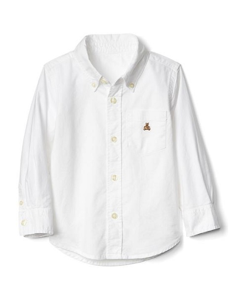 GAP（ギャップ）の「Gap Classic Oxford Shirt（シャツ/ブラウス・キッズ・ホワイト/ブルー・90cm/80ｃｍ/100cm/110cm/95cm/105cm）」の2枚目の写真