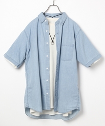 GLOBAL WORK | デニムシャツ半袖/739686(シャツ/ブラウス)