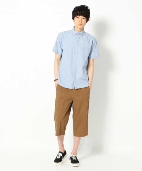 GLOBAL WORK（グローバルワーク）の「デニムシャツ半袖/739686（シャツ/ブラウス・メンズ・ブルー/ライトブルー/ブルー系その他2/ブルー系その他・LARGE/MEDIUM/X-LARGE/SMALL）」の12枚目の写真