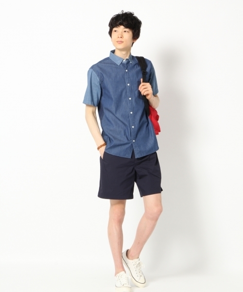 GLOBAL WORK（グローバルワーク）の「デニムシャツ半袖/739686（シャツ/ブラウス・メンズ・ブルー/ライトブルー/ブルー系その他2/ブルー系その他・LARGE/MEDIUM/X-LARGE/SMALL）」の13枚目の写真