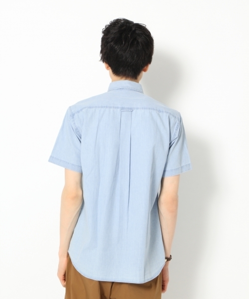 GLOBAL WORK（グローバルワーク）の「デニムシャツ半袖/739686（シャツ/ブラウス・メンズ・ブルー/ライトブルー/ブルー系その他2/ブルー系その他・LARGE/MEDIUM/X-LARGE/SMALL）」の16枚目の写真